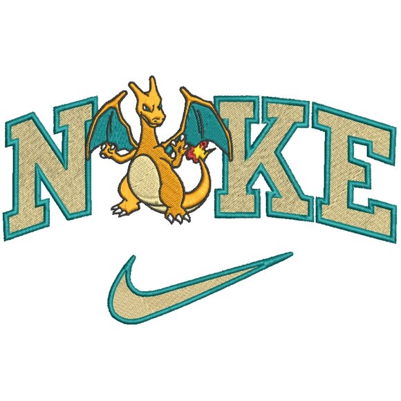 Nike Pokemon Charizard YOUTH Embroidered Sweatshirt Kids Boy Girl Crewneck - Picture 5 of 15